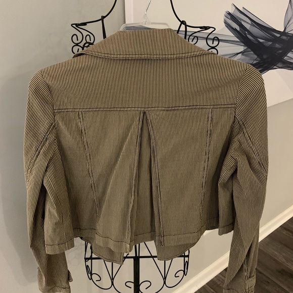 NWOT Millard Fillmore striped cropped casual coat - Picture 8 of 8